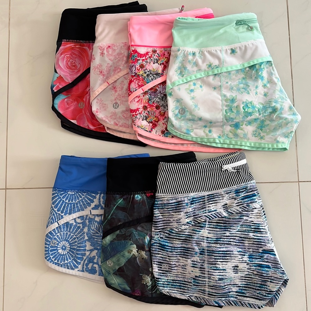 🍋 Lululemon Floral Speed Shorts